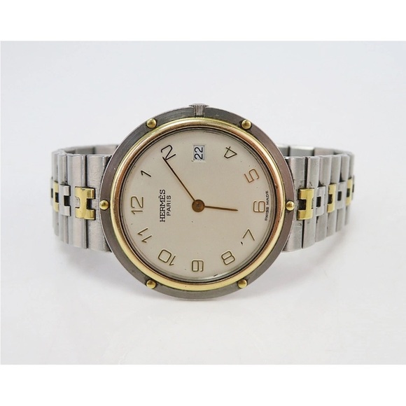 Hermes Silver and Gold Men's Watch